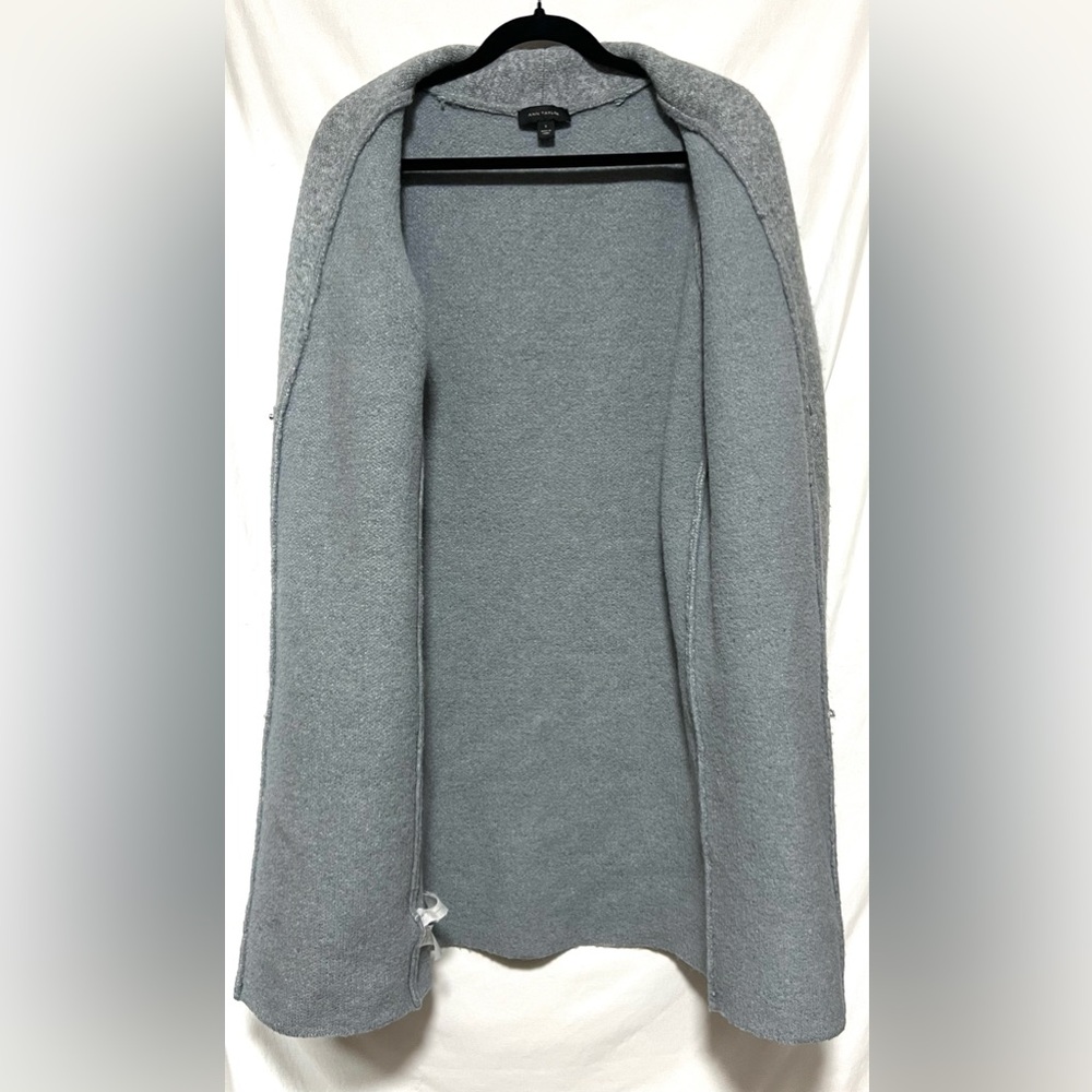 Ann Taylor Long Snap Front Thick Knit Cardigan Sweater Coat Outdoor Cozy Winter - Picture 10 of 10